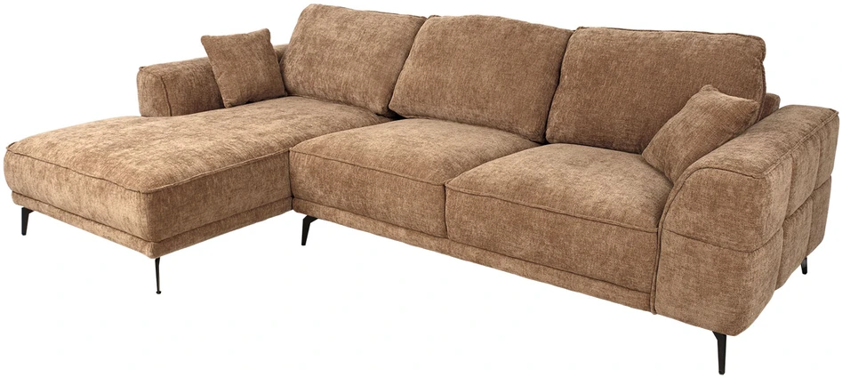Home4You Kampinė sofa OLIVIA LC, smėlio spalvos