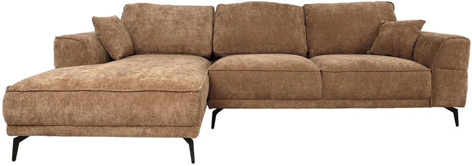 Home4You Kampinė sofa OLIVIA LC, smėlio spalvos