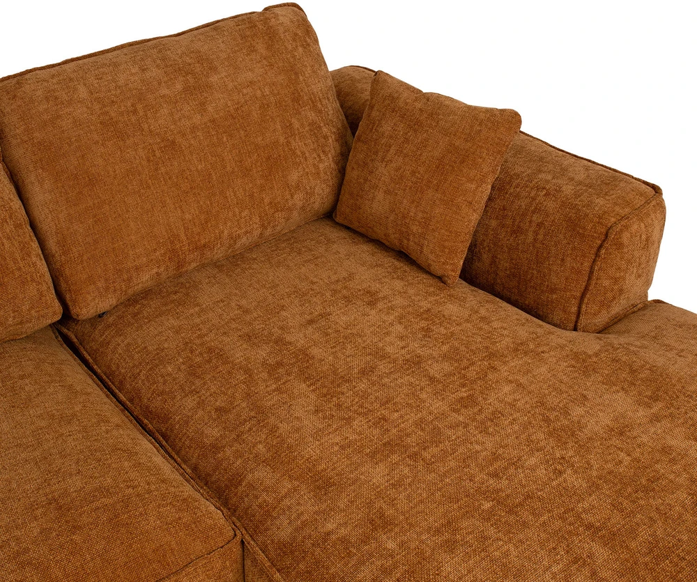 Home4You Kampinė sofa OLIVIA DK, ruda