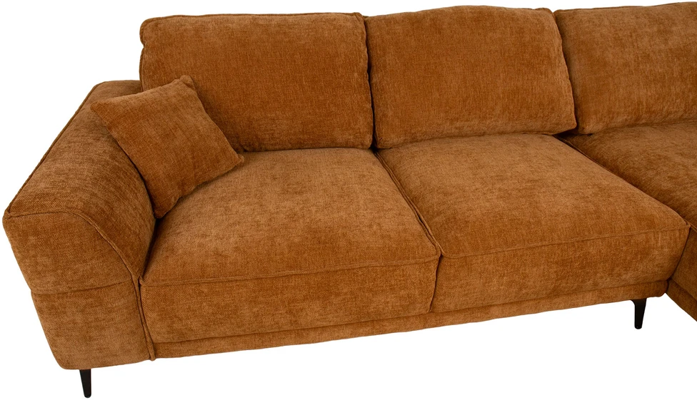 Home4You Kampinė sofa OLIVIA RC, ruda