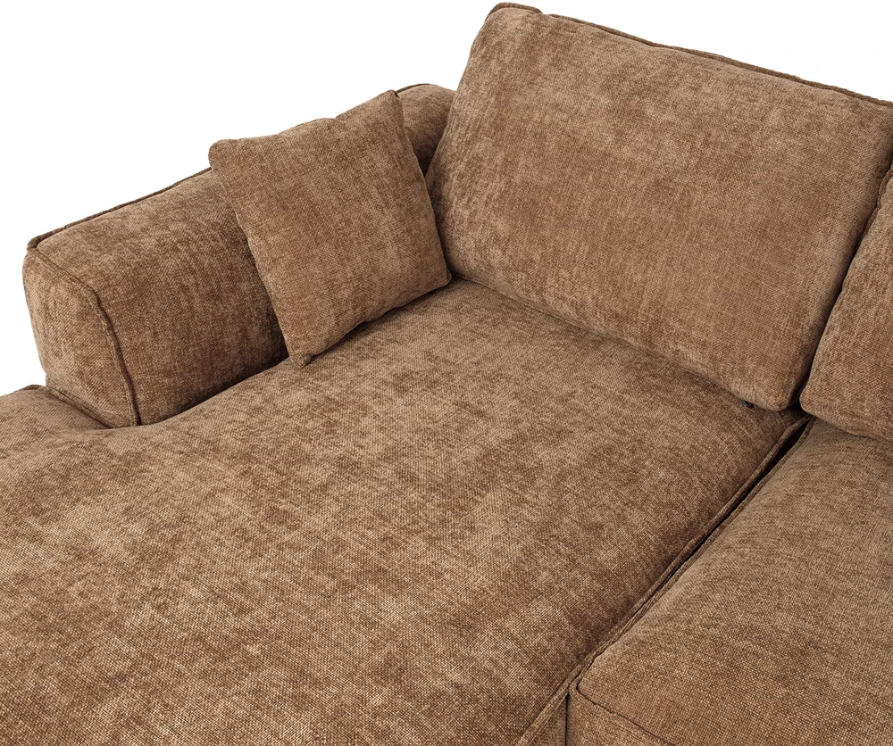 Home4You Kampinė sofa OLIVIA LC, smėlio spalvos