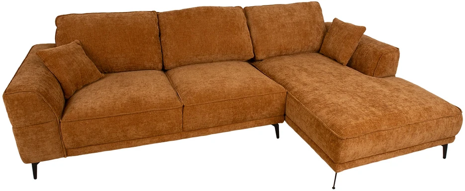 Home4You Kampinė sofa OLIVIA RC, ruda