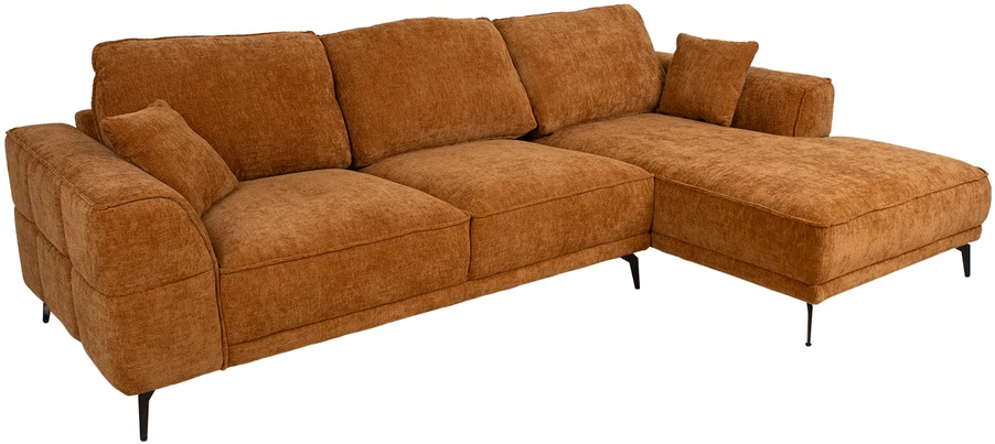Home4You Kampinė sofa OLIVIA RC, ruda