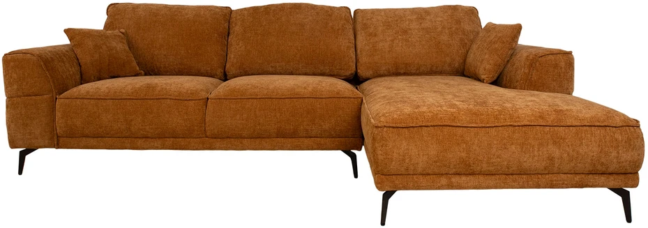 Home4You Kampinė sofa OLIVIA RC, ruda