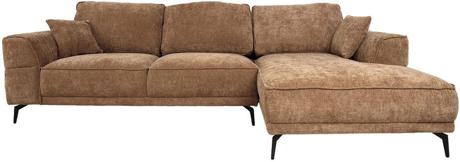 Home4You Kampinė sofa OLIVIA RC, smėlio spalvos