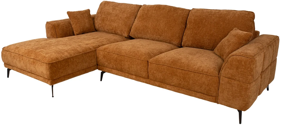Home4You Kampinė sofa OLIVIA LC, ruda
