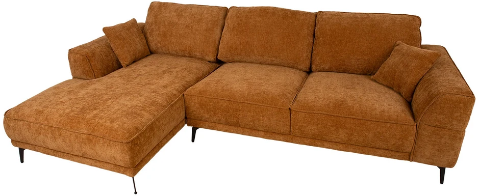 Home4You Kampinė sofa OLIVIA LC, ruda