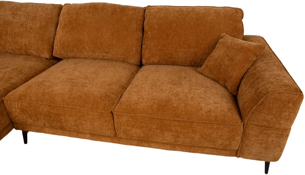 Home4You Kampinė sofa OLIVIA LC, ruda