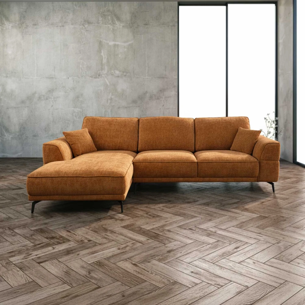 Home4You Kampinė sofa OLIVIA LC, ruda