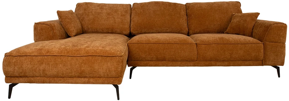 Home4You Kampinė sofa OLIVIA LC, ruda