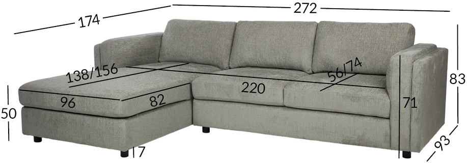 Home4You Kampinė sofa SIRE LC, žalia