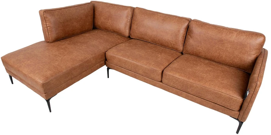 Home4You Kampinė sofa SOFIA KK, ruda