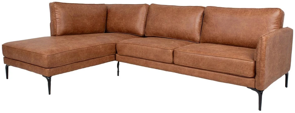 Home4You Kampinė sofa SOFIA KK, ruda