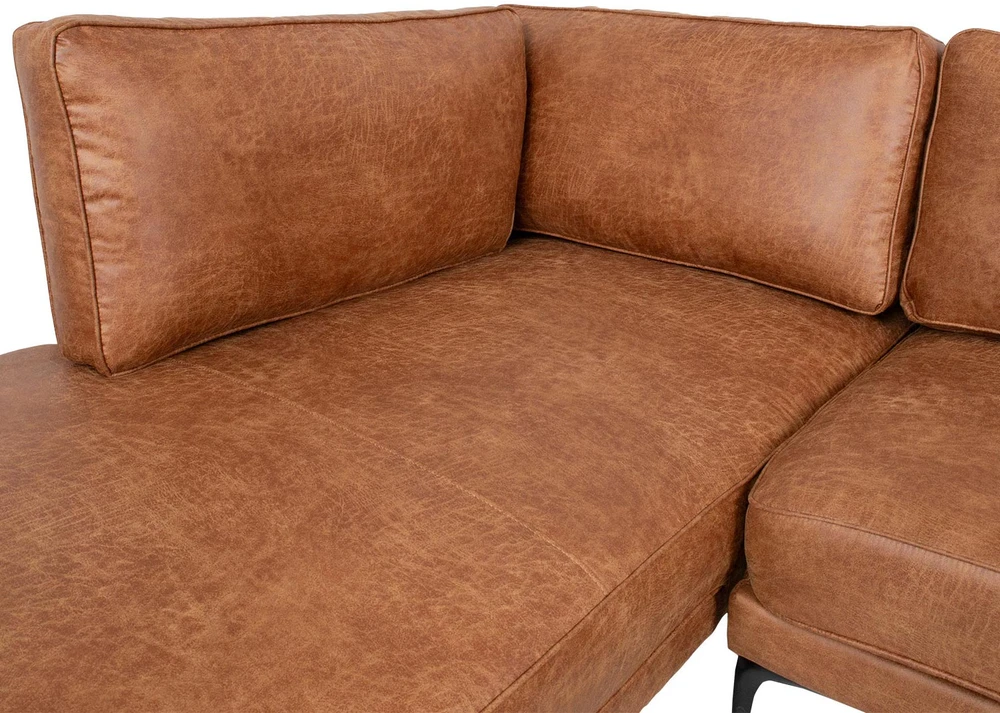 Home4You Kampinė sofa SOFIA KK, ruda