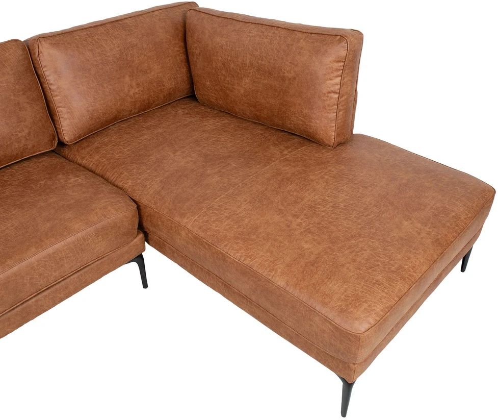 Home4You Kampinė sofa SOFIA DK, ruda