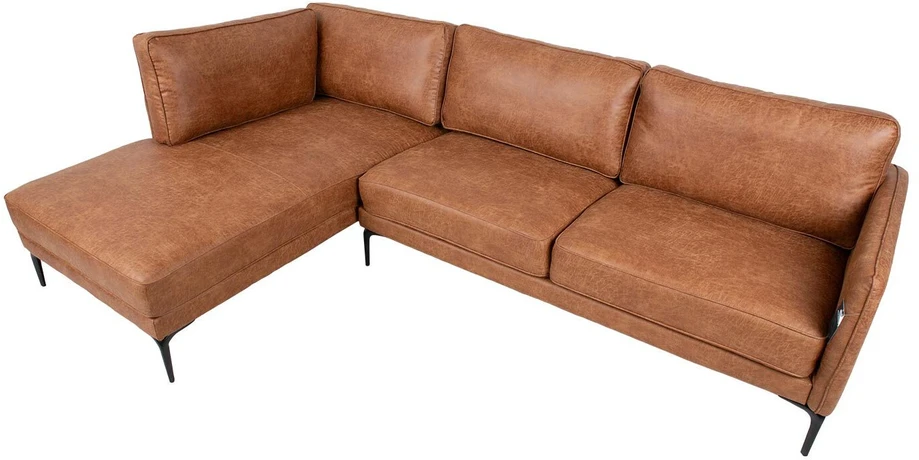 Home4You Kampinė sofa SOFIA KK, ruda