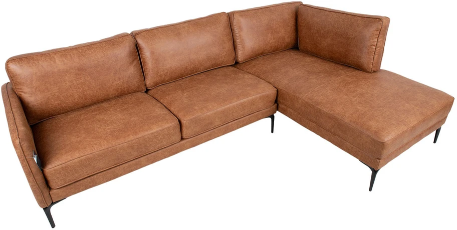 Home4You Kampinė sofa SOFIA DK, ruda