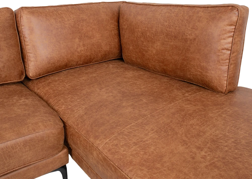Home4You Kampinė sofa SOFIA DK, ruda