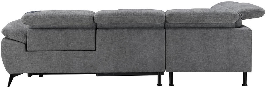 Home4You Kampinė sofa „HAMID LC“, su elektrine atlošimo funkcija, pilkos spalvos
