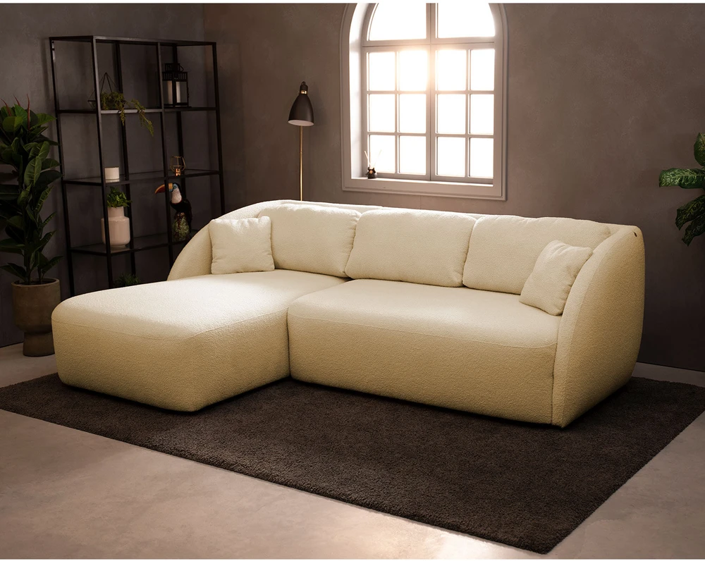 Home4You Kampinė sofa VALERY VN Kreminė, Išskleidžiama