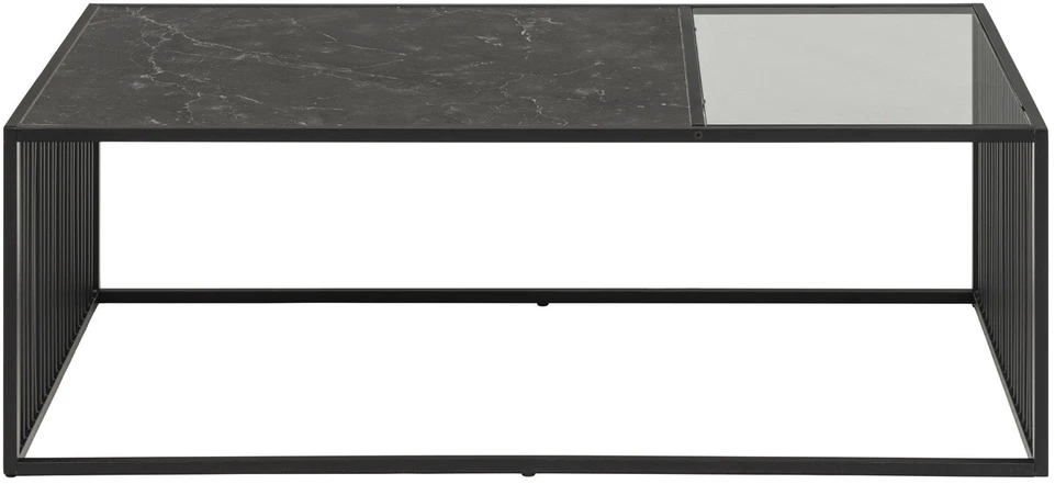Black Red White Home4You Kavos staliukas STRINGTON 120x60xH40cm Juoda (MT_ACT/STO_STRING_120-BLACK)