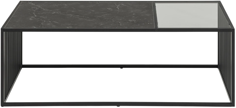 Black Red White Home4You Kavos staliukas STRINGTON 120x60xH40cm Juoda (MT_ACT/STO_STRING_120-BLACK)
