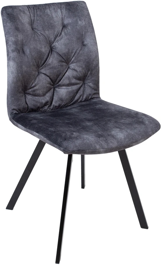 Fotelis Home4You Dark Kėdė AFTON tamsiai pilka aksominė