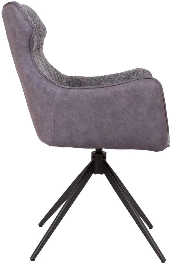 Home4You Chair CHANA swivel, pilkas