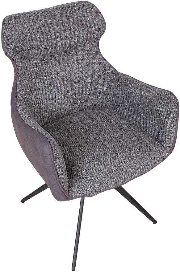 Home4You Chair CHANA swivel, pilkas