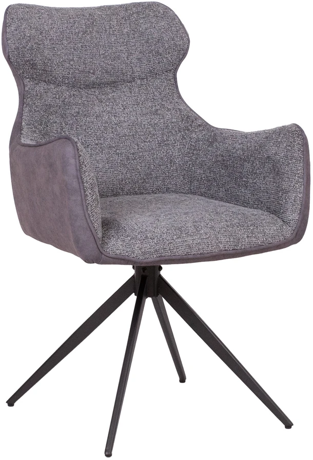 Home4You Chair CHANA swivel, pilkas