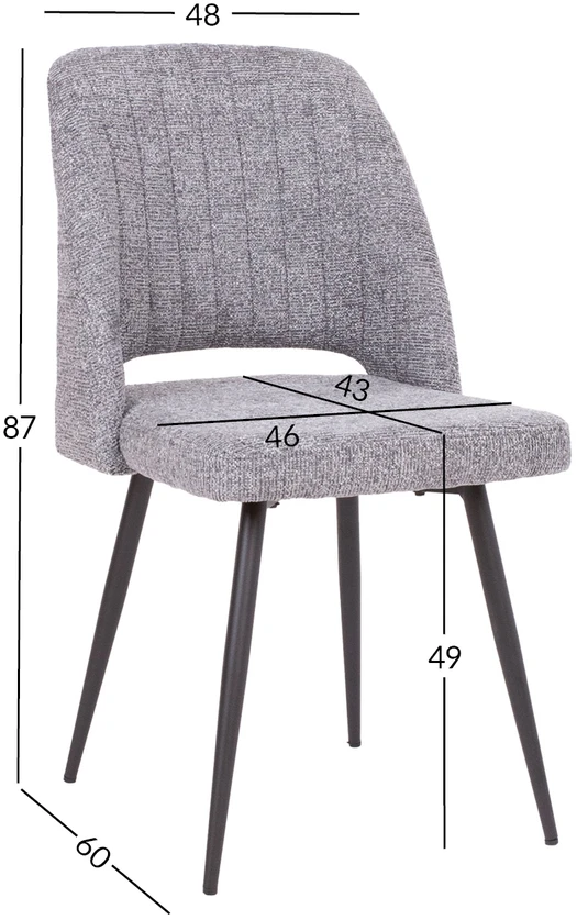 Home4You Chair CINTRA pilkas