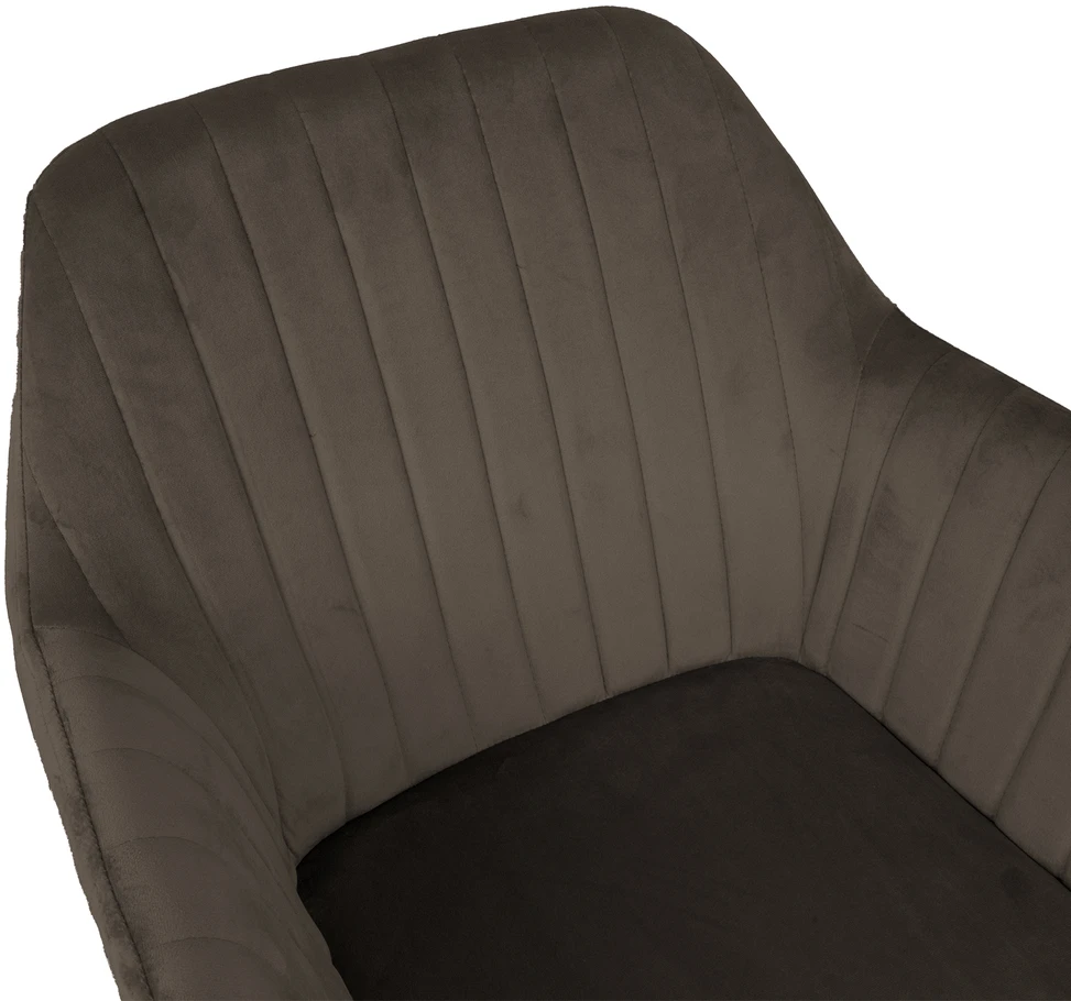 Home4You Velvet Kėdė EVELIN rusvai pilka aksominė