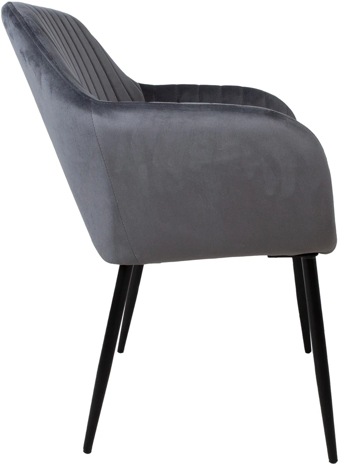 Home4You Velvet Kėdė EVELIN pilkas aksomas