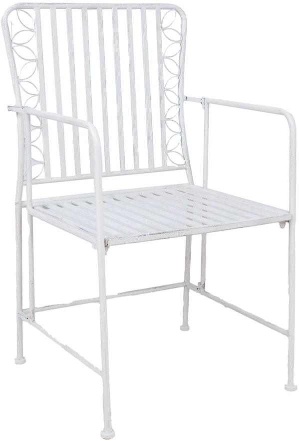 Home4You Kėdė JASMINE senovinis baltas metalas