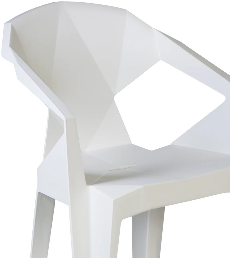 Home4You Kėdė MUZE 56x50,6xH80cm, rėmas: plastikas, spalva: balta