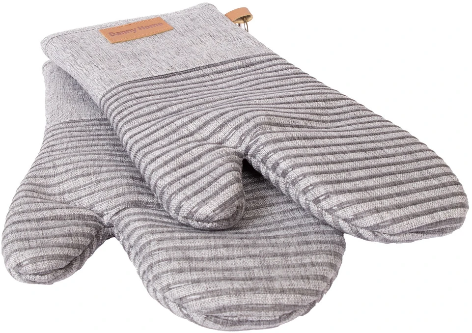Kelioninis Home4You Orkaitės pirštinės ANNELI, 2 vnt., aukštis 31 cm, pilkos