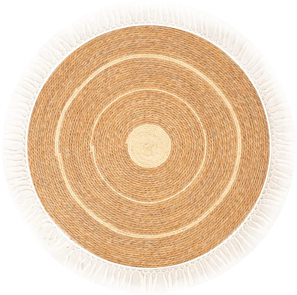 Home4You Carpet Kilimas SELITA D100cm, natūralus su kutais