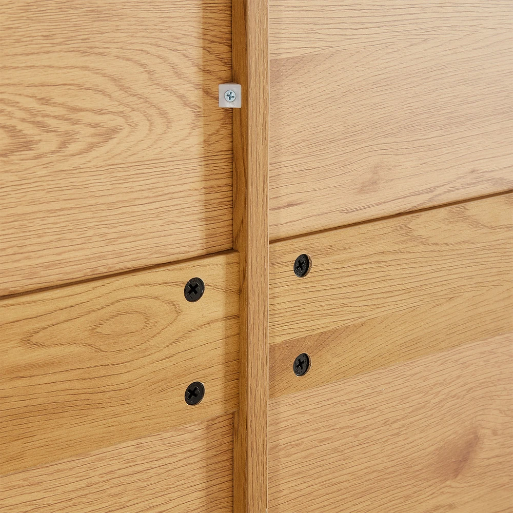 Home4You Sideboard LINE 120x40xH75cm, melamine with oak decor