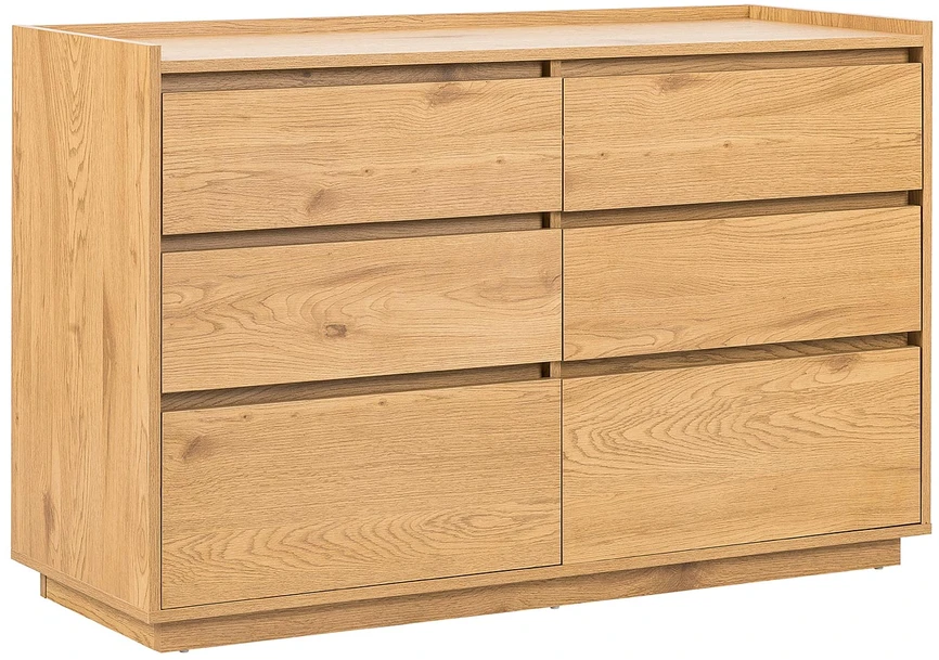 Home4You Side board SACHA 120x40xH80cm, melamine with oak decor