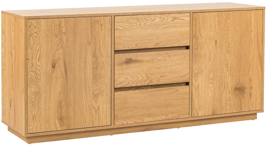 Home4You Side board SACHA 160x40xH74cm, melamine with oak decor