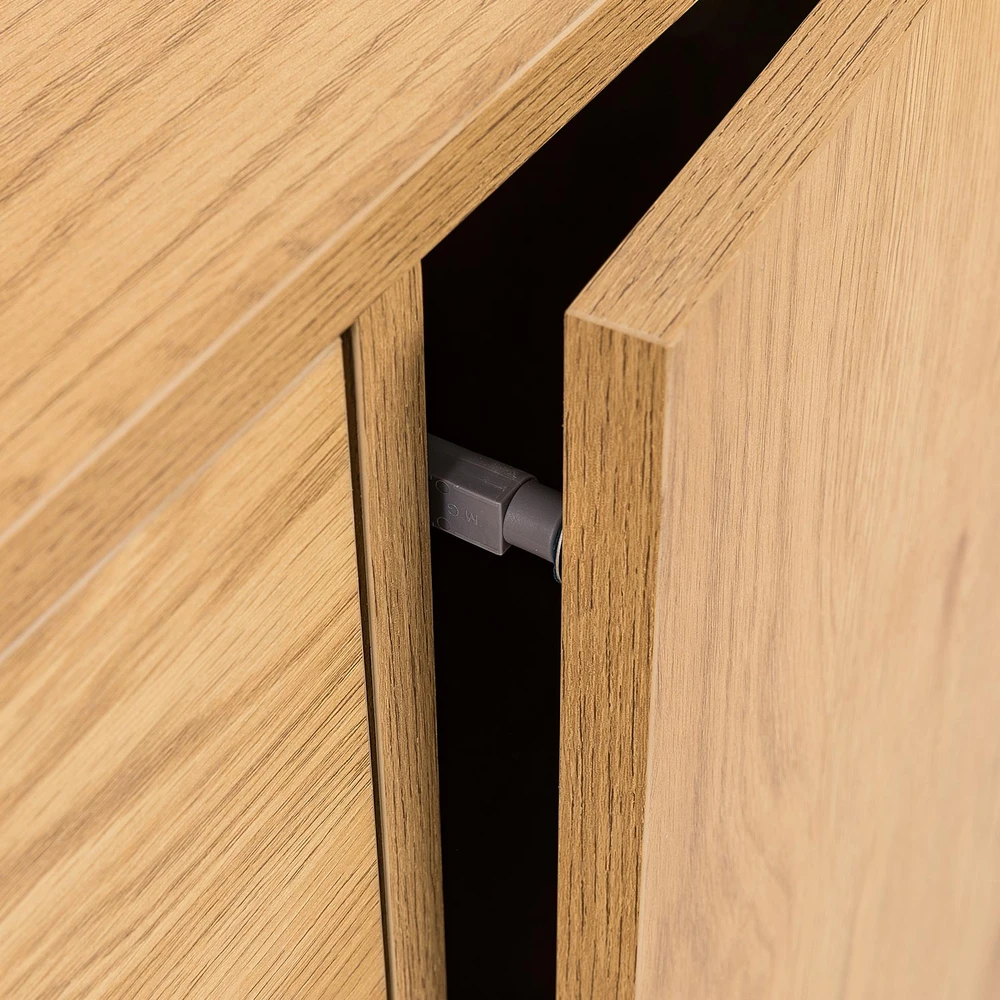 Home4You Side board SACHA 160x40xH74cm, melamine with oak decor