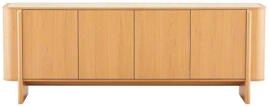 TV staliukas Home4You Indauja MORBEN 202,5x42x75 cm, melaminas su ąžuolo dekoru