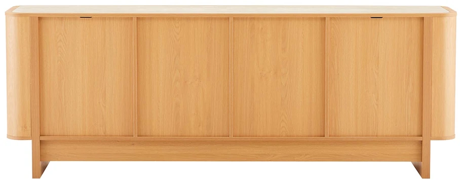 TV staliukas Home4You Indauja MORBEN 202,5x42x75 cm, melaminas su ąžuolo dekoru