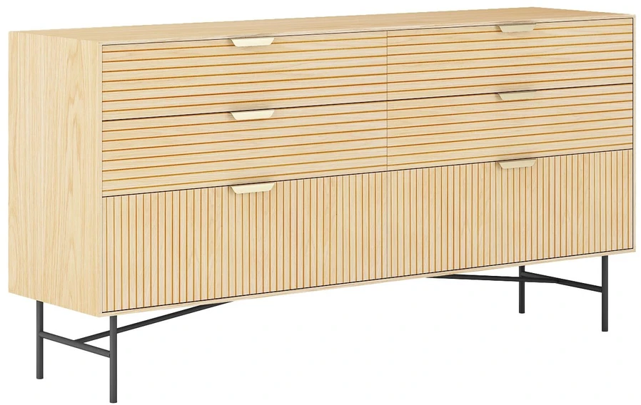 Home4You Komoda BASSEL 120x40xH80cm, 3D melaminas