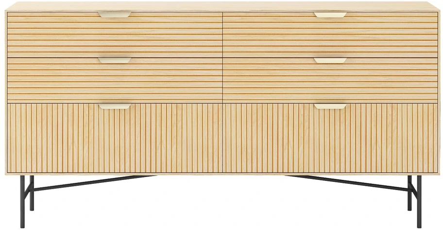 Home4You Komoda BASSEL 120x40xH80cm, 3D melaminas