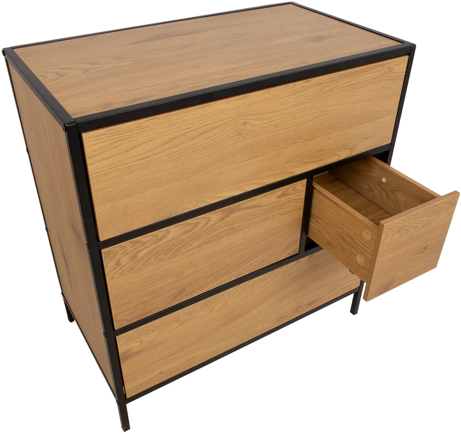 Home4You Komoda HEDVIG 70x40xH74,5cm, uosio/juoda