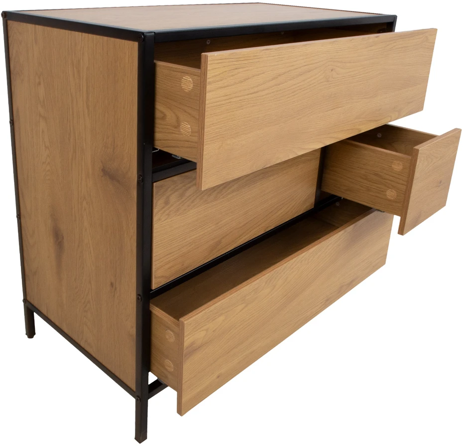 Home4You Komoda HEDVIG 70x40xH74,5cm, uosio/juoda