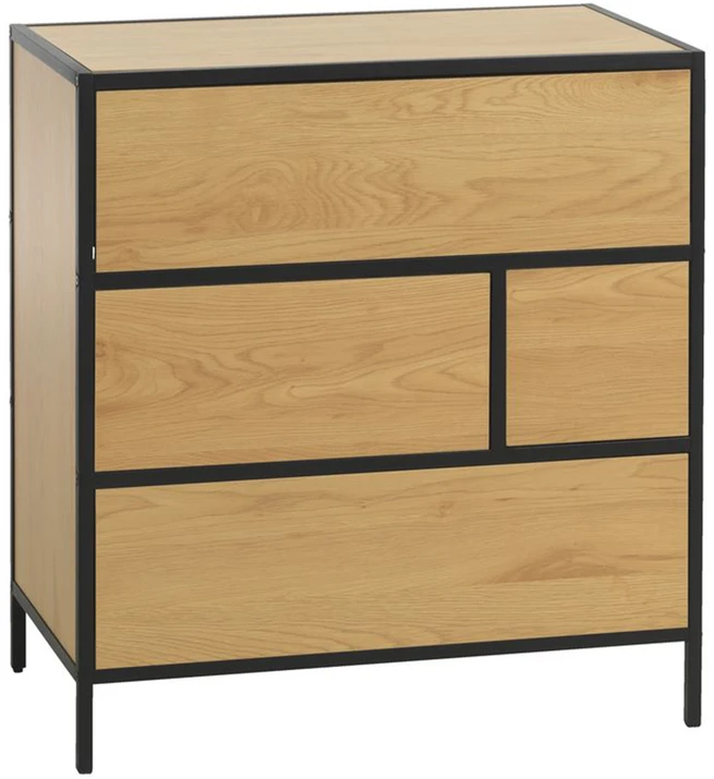 Home4You Komoda HEDVIG 70x40xH74,5cm, uosio/juoda