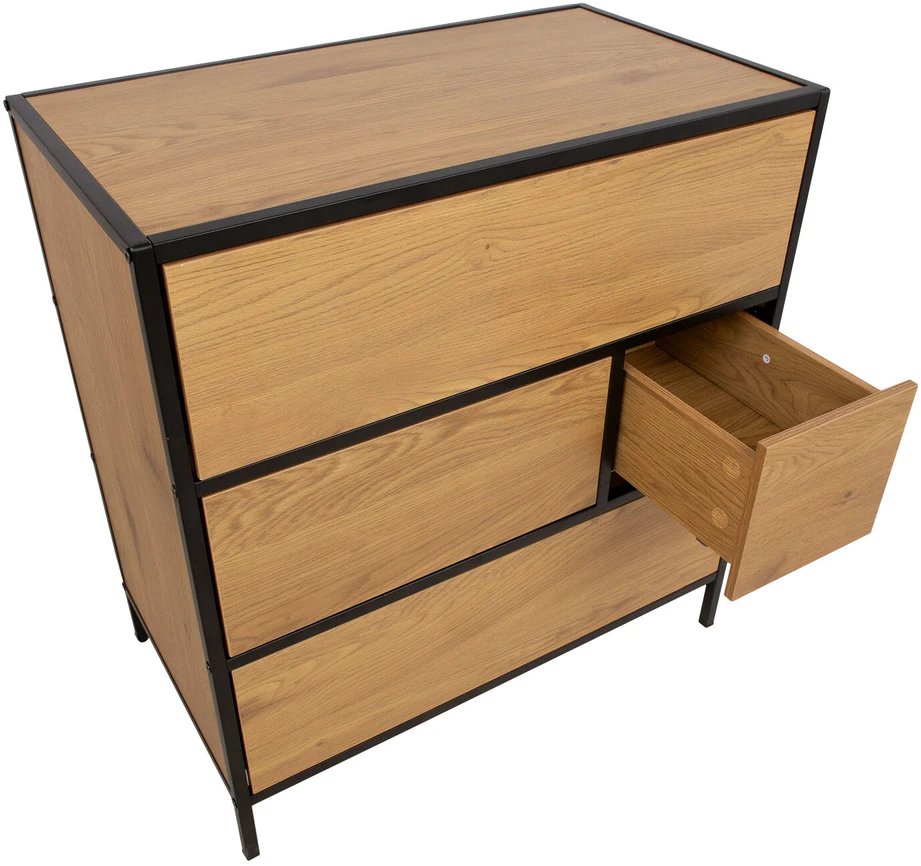 Home4You Komoda HEDVIG 70x40xH74,5cm, uosio/juoda