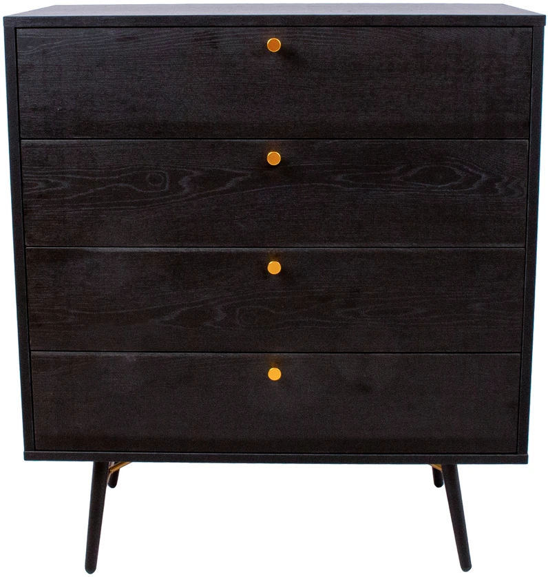 Home4You Komoda LUXEMBOURG 80x40xH90cm, juoda